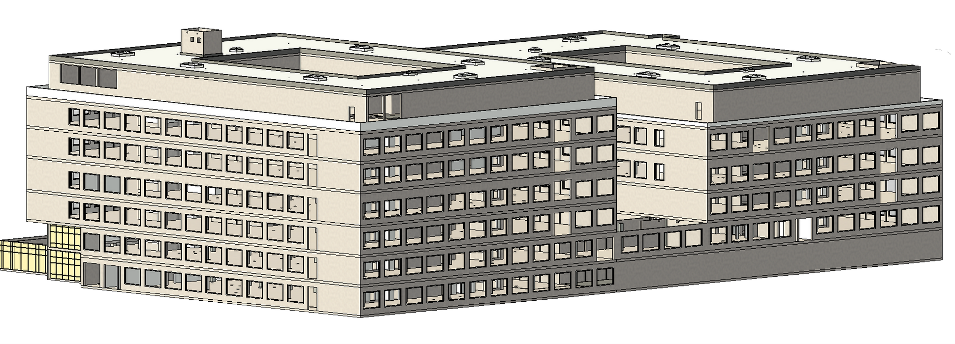 Revitarbeitsmodell Geschossdecken erkennbar